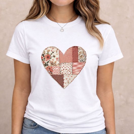 Patchwork Heart Valentine トライブレンドＴシャツ