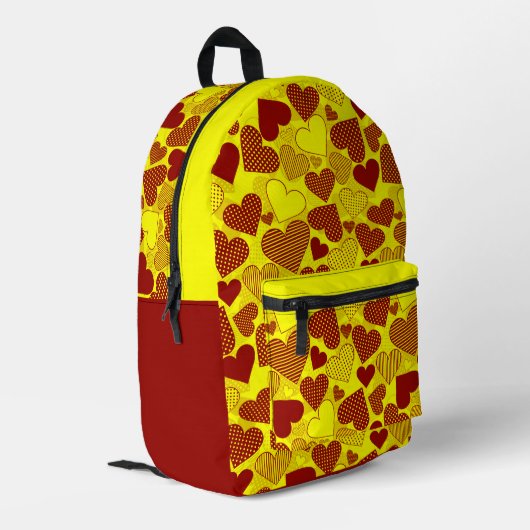 'Patchwork Hearts' Backpack  プリントバックパック (裏面左端)