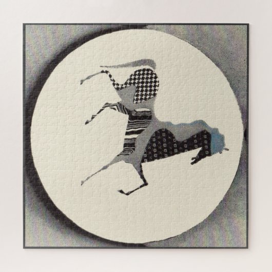 patchwork horse print ジグソーパズル (横)