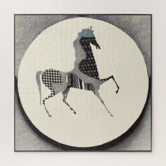 patchwork horse print ジグソーパズル (縦)