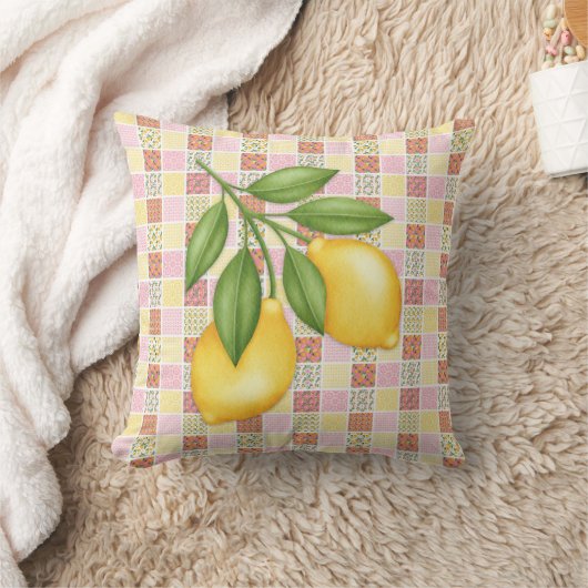 Patchwork Lemon クッション (ブランケット)