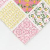 Patchwork Lemon フリースブランケット (角)