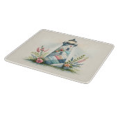 Patchwork Lighthouse Coastal Floral Scene カッティングボード (角)