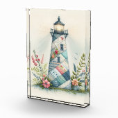 Patchwork Lighthouse Coastal Floral Scene フォトブロック (右)