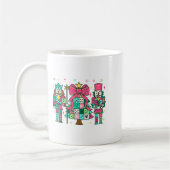 Patchwork Nutcracker Christmas Tree Nk Nutcracker  コーヒーマグカップ (左)