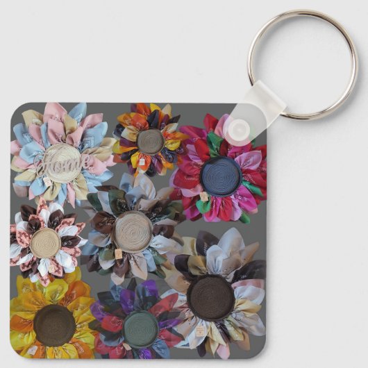 Patchwork Quilt Wreath Keychain キーホルダー (裏面)