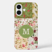 Patchwork Rose Custom Monogram Case-Mate iPhoneケース (裏面)