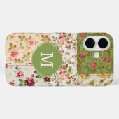 Patchwork Rose Custom Monogram Case-Mate iPhoneケース (裏面 (横))