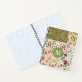 Patchwork Rose Custom Monogram Journal Notebook ノートブック (内部)