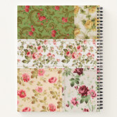 Patchwork Rose Custom Monogram Journal Notebook ノートブック (裏面)