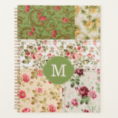 Patchwork Rose Custom Monogram Planner プランナー手帳 (正面)
