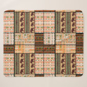 Patchwork seamless african ornamental pattern text シェルパブランケット (正面(横))