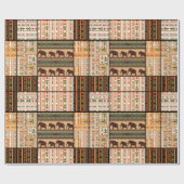 Patchwork seamless african ornamental pattern text ラッピングペーパー (フラット)