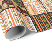 Patchwork seamless african ornamental pattern text ラッピングペーパー (ロールコーナー)