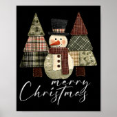 Patchwork Snowman,patchwork Christmas Tree Funny G ポスター (正面)