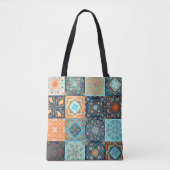 Patchwork Style. Seamless Pattern of 16 decorative トートバッグ (正面)