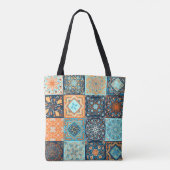 Patchwork Style. Seamless Pattern of 16 decorative トートバッグ (裏面)