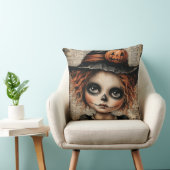 Patchwork Whimsy: The Doll Who Waits in Shadows クッション (椅子)