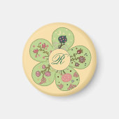 Patchworkblume, personalisiert  マグネット (正面)