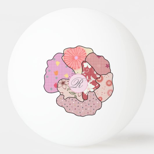 Patchworkblume, personalisiert   卓球ボール (正面)