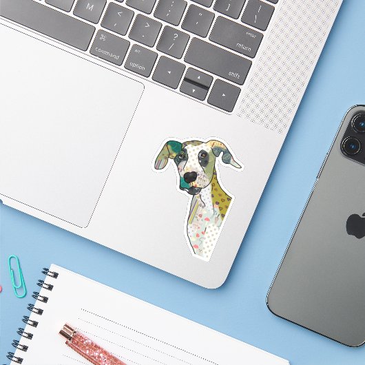 Patchworkhund シール (ノートパソコンとiPhone)