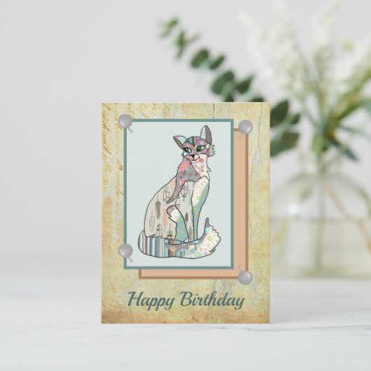 Patchworkkatze  ポストカード (スタンド正面)