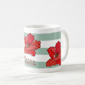 Patchworkmohn Kaffeetasse, personalisiert コーヒーマグカップ (正面右)