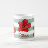 Patchworkmohn Kaffeetasse, personalisiert コーヒーマグカップ (中央)
