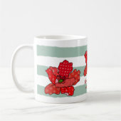 Patchworkmohn Kaffeetasse, personalisiert コーヒーマグカップ (左)