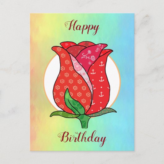 Patchworkrose  ポストカード (正面)