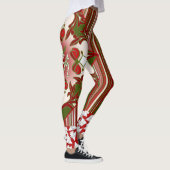 Patchy Stripes Christmas Party Leggings レギンス (右)