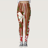 Patchy Stripes Christmas Party Leggings レギンス (正面)