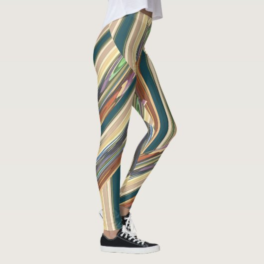 Patchy Stripes Green Leggings レギンス (右)