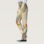 Patchy Stripes Green Party Leggings レギンス (左)