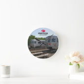 PATCOの円の柱時計 ラウンド壁時計 (ホーム)