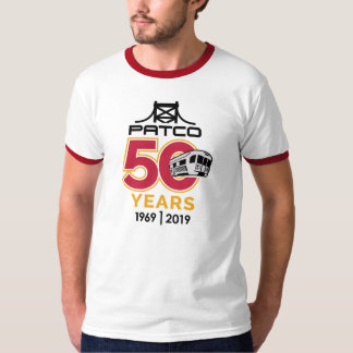 PATCO 50周年記念ロゴレッドリンガーティー Tシャツ