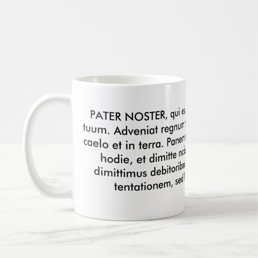 PATER NOSTERか私達の父 コーヒーマグカップ (左)