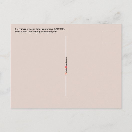 Pater Seraphicus (SAU 040) ポストカード (裏面)