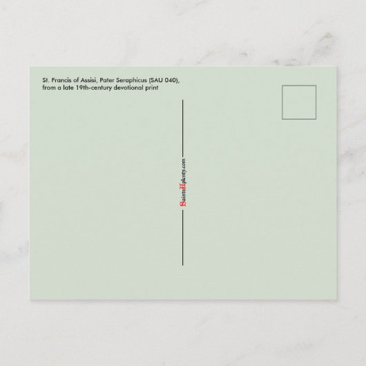 Pater Seraphicus (SAU 040) ポストカード (裏面)