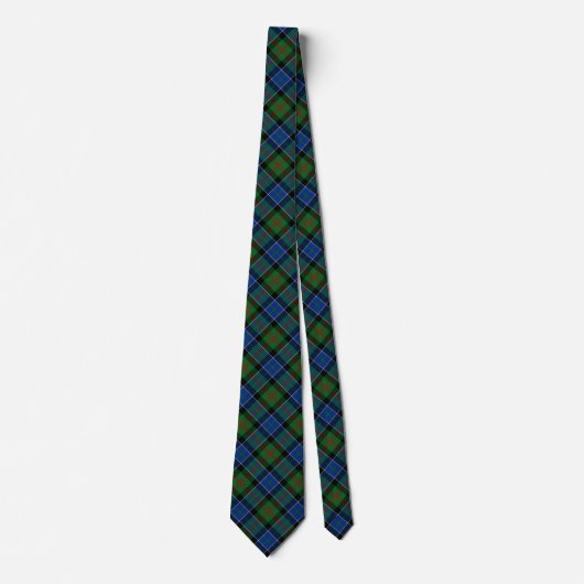Paterson Clan Tartan Green Plaid ネクタイ (正面)
