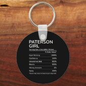 Paterson Girl Funny New Jersey Hometown  キーホルダー (正面)