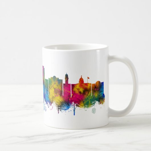 Paterson New Jersey Skyline コーヒーマグカップ (右)