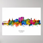 Paterson New Jersey Skyline ポスター (正面)