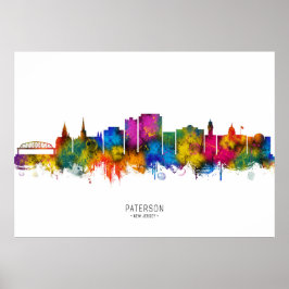 Paterson New Jersey Skyline ポスター