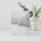 Path in snowy landscape, New Year Holiday Postcard シーズンポストカード (スタンド正面)
