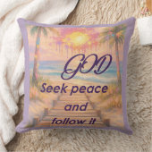 Path of Peace: Grace at Sunset クッション (ブランケット)