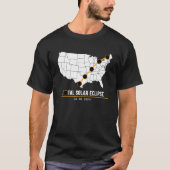 Path of Totality Map America Eclipse Shirt April 8 Tシャツ (正面)