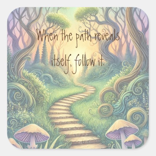 Path & Quote スクエアシール (正面)