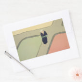 Path through fields Kamisaka Sekka japan painting 長方形シール (封筒)