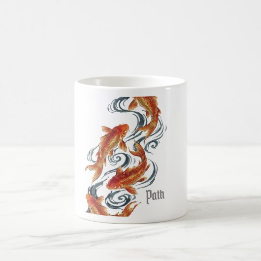 Path – Timeless Koi Symbol of Growth, Direction コーヒーマグカップ (中央)